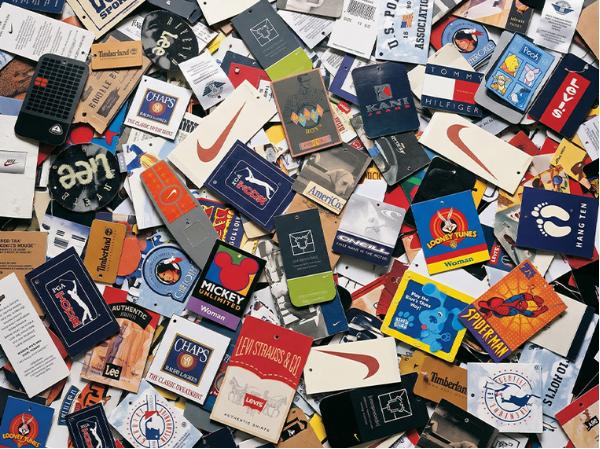 Archive of apparel hangtags